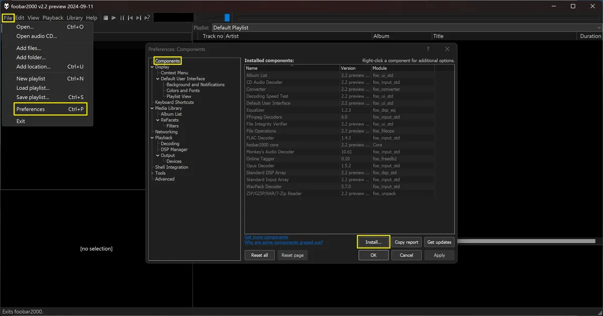 foobar2000 設定教學!Windows系統體驗最佳音質的必備音樂播放軟體! 15 foobar2000 components install 01