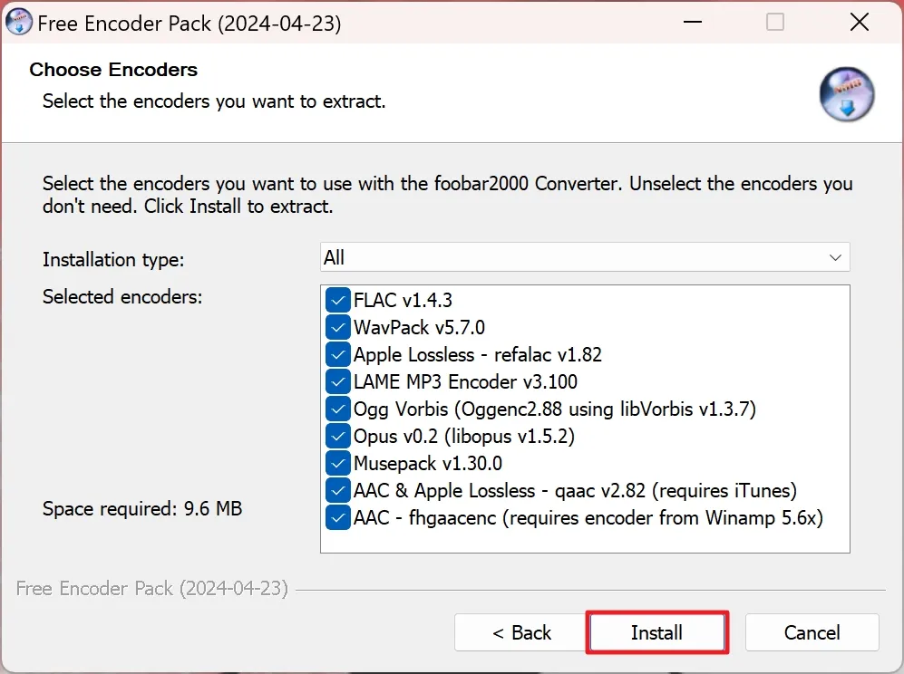 foobar2000 設定教學!Windows系統體驗最佳音質的必備音樂播放軟體! 9 foobar2000 encoder pack 02