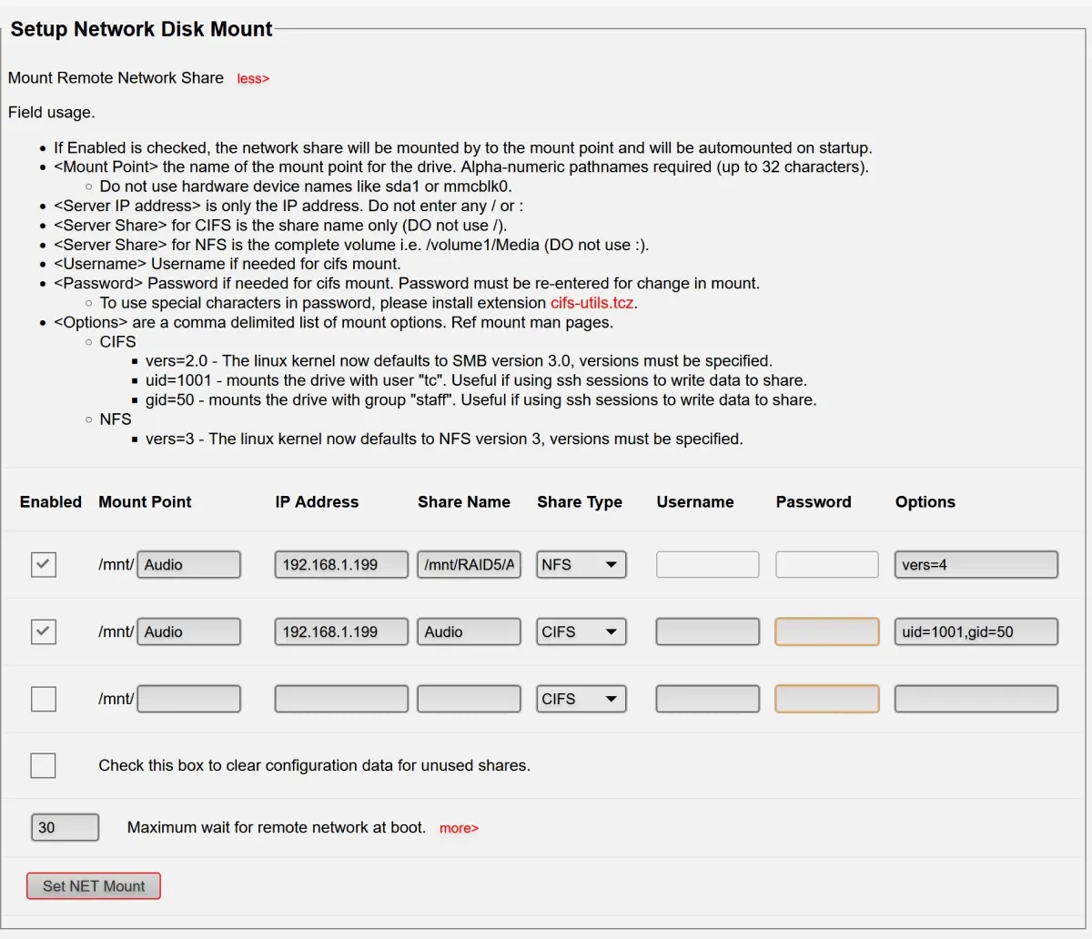 picoreplayer config networkdisk01